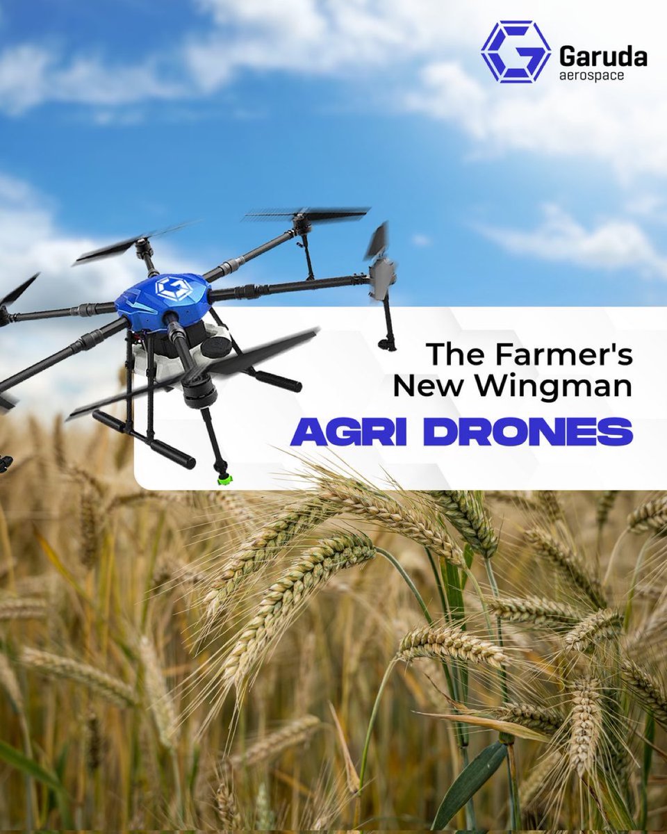 AgnishwarJ's tweet image. Let our #AgriDrones be your new best friend. 

@garuda_india