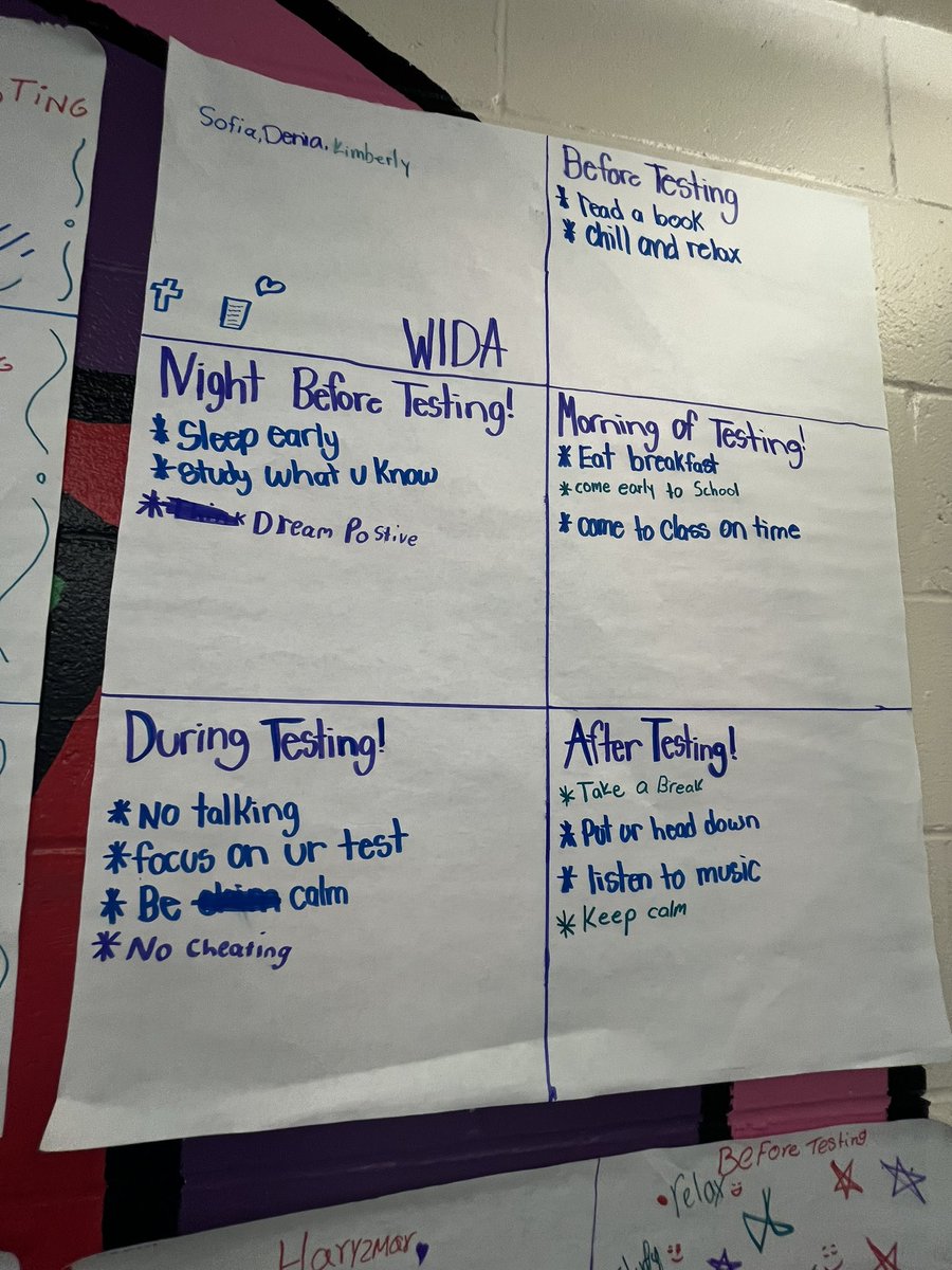 NeptuneESL6_12's tweet photo. Our NMS ELs brainstorm test prep strategies to prepare for #widaaccess testing! Good luck! @TamiCrader @DrSAMillaway @NeptuneSchools @Tom_Decker71 @Flier_Wellness https://t.co/FBq4uRCH17