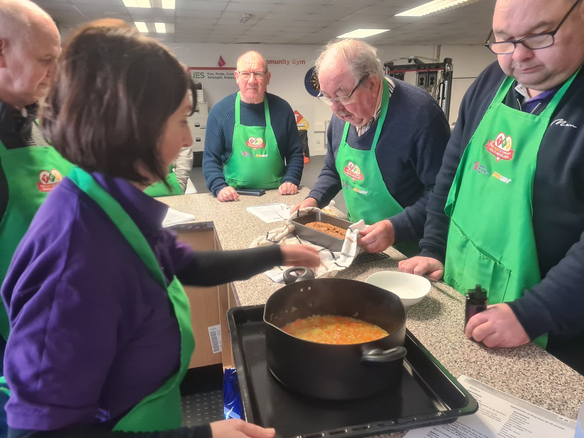 FitzoneThe's tweet photo. Boccia, Cooking, St Bridget Cross making and Resistance Bands exercises all happening atvthe HIM mens group this morning. #physicalhealth #HealthyFood #MensHealth #MentalHealthMatters https://t.co/org0PHgc0K