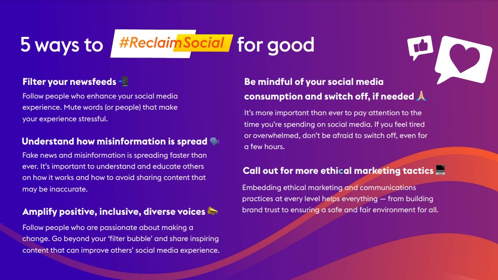 #ReclaimSocial There are many of us who want
to make social media more positive. And we
need to remember that it’s up to all of us to
make a change. It’s time to highlight the
positive ways we can use social networks to
share inspiring stories of impact.