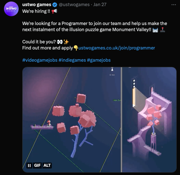 alexduta's tweet photo. @brikennedy @ustwogames Watch this space! 😁 https://t.co/IcoVH0aztY