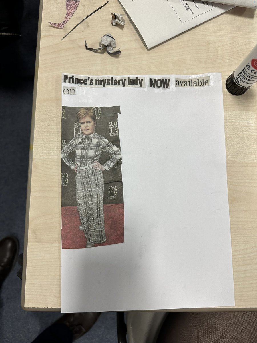 S3 have been exploring the media and different sources as we prepare to start N5 after February break. Today, they had the task of creating some fake news editing today’s newspapers! Some fantastic discussion and work being done by all, can’t wait for the finished articles!🗞️👏🏻