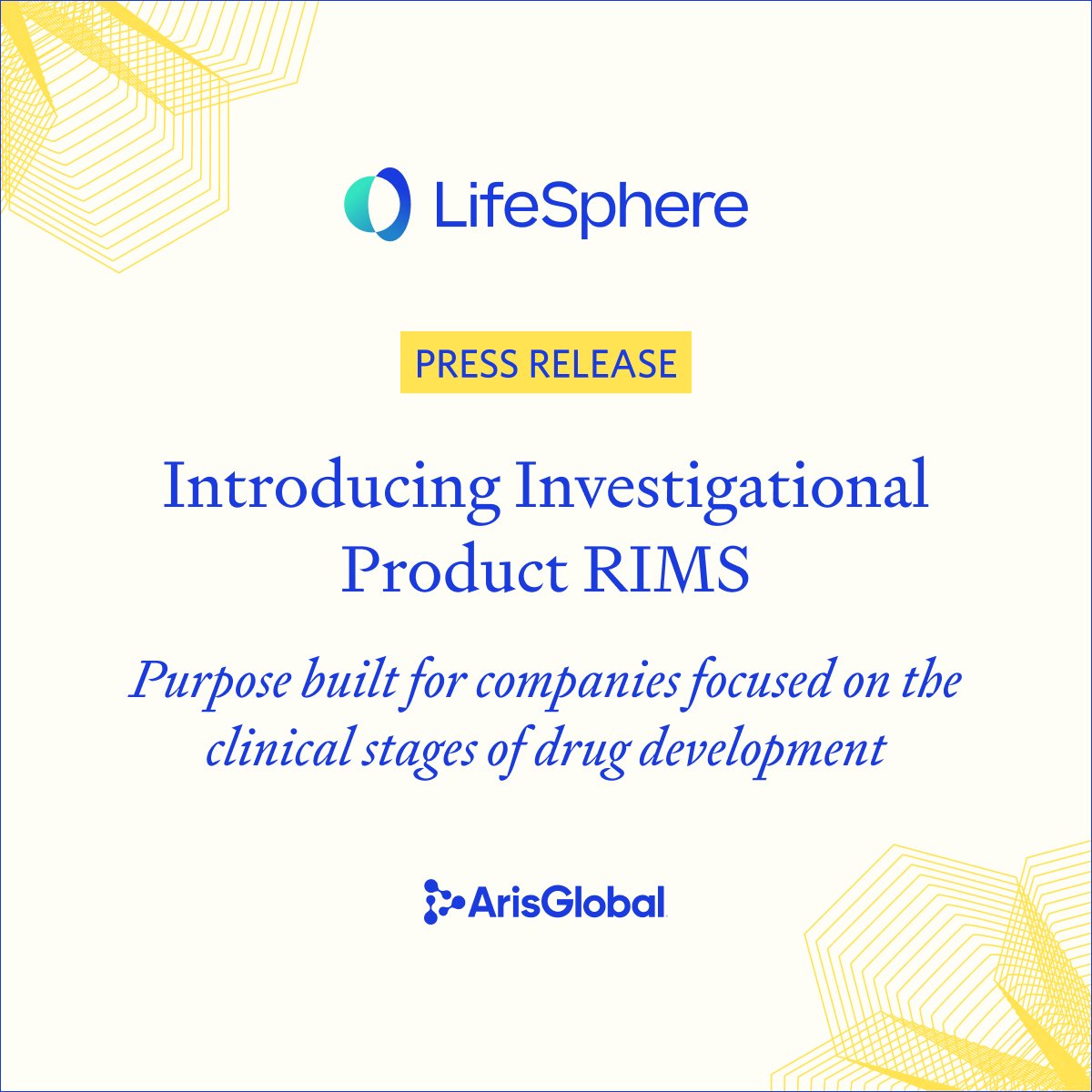 Introducing LifeSphere Investigational Product RIMS - a pre-validated, solution that can be implemented to help your organization establish a strong #regulatory foundation and support growth. Read our recent press release to learn more about IP #RIMS: okt.to/ly9hX2
