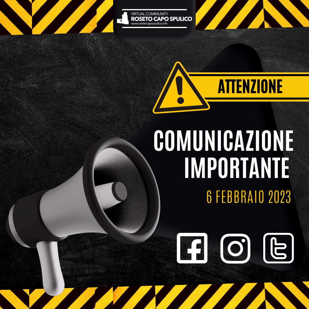 RosetoVirtualCo's tweet photo. ⚠️ 🔴 Nella giornata di domani rilasceremo una Comunicazione Ufficiale circa il futuro del progetto Virtual Community. 🔴⚠️
#staytyned #sempreconnoi https://t.co/wv18YRiSzH