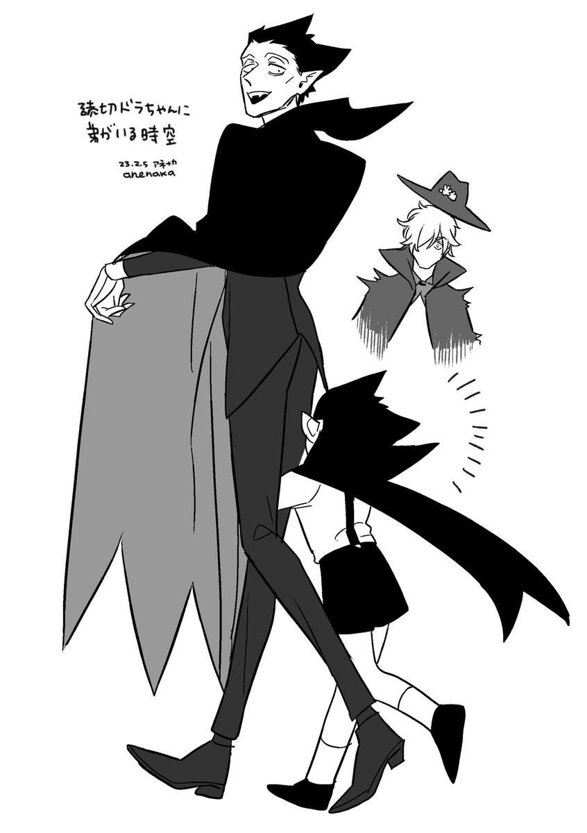 今日のらくがきです ロド、ド2チャン、読ドちゃんに弟がいる時空、フォロワーさんにぶんなげ三兄弟 