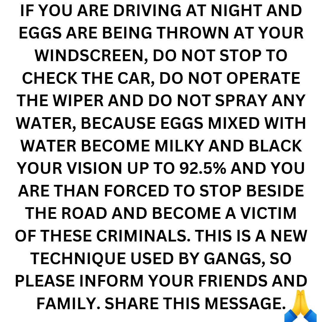 thedivinerebel's tweet photo. WARNING! PLEASE READ! GOOD MORNING YOU GUYS. I JUST WANTED TO SHARE SOME IMPORTANT INFO WITH YOU GUYS. MY COWORKER SHARED THIS WITH US AFTER RECEIVING AN MSG ALERT FROM THE POLICE! IT'S GETTING VERY DANGEROUS PLEASE BE SAFE YOU GUYS! GOD BLESS! https://t.co/WbmpWtGVJS