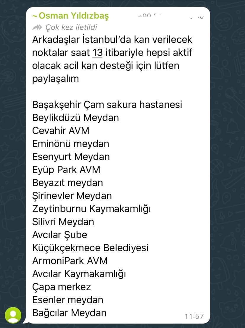 bgyetherr's tweet photo. İstanbul kan verme noktaları
Kan Bağışı yapacak olan arkadaşlarımız için bilgilendirmek için atıyorum

#deprem https://t.co/GQeoo9hSaN