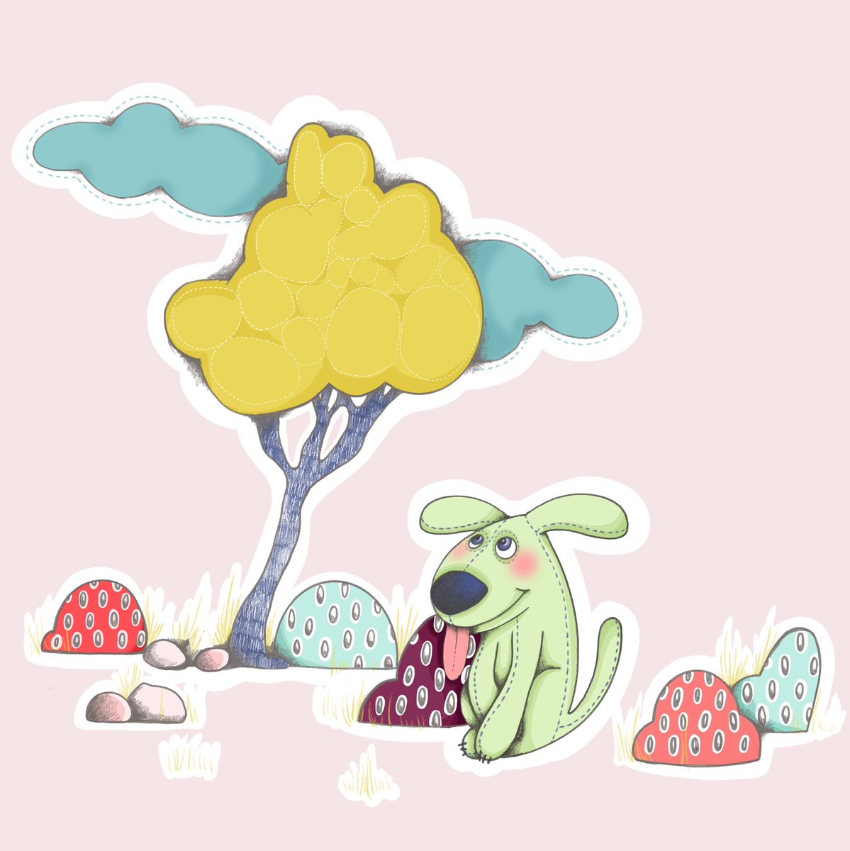 lilu51352952's tweet photo. Paulino, perrete, peluche y amigo fiel. Siempre dudo con los colores de los fondos ¿qué os parece? #illustration #childrenillustration #illustrationforkids #womenillustrator #dogs #puppies #paulino #stuffeddog #perrete https://t.co/C7Hlr07vTR