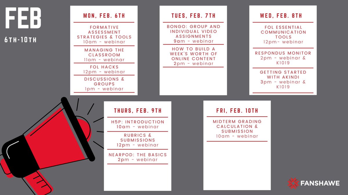 FanshaweLearns (@fanshaweteach) on Twitter photo Welcome to a new week <a href="/FanshaweCollege/">fanshawecollege</a> Faculty! Check out this week's webinar schedule and sign up for sessions at fanshawec.csod.com/samldefault.as… Welcome to a new week <a href="/FanshaweCollege/">fanshawecollege</a> Faculty! Check out this week's webinar schedule and sign up for sessions at fanshawec.csod.com/samldefault.as…