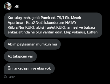 MSPala42's tweet photo. #deprem #enkazaltındayım #acil @DepremDairesi @AFADBaskanlik https://t.co/ze3NkLsyIr