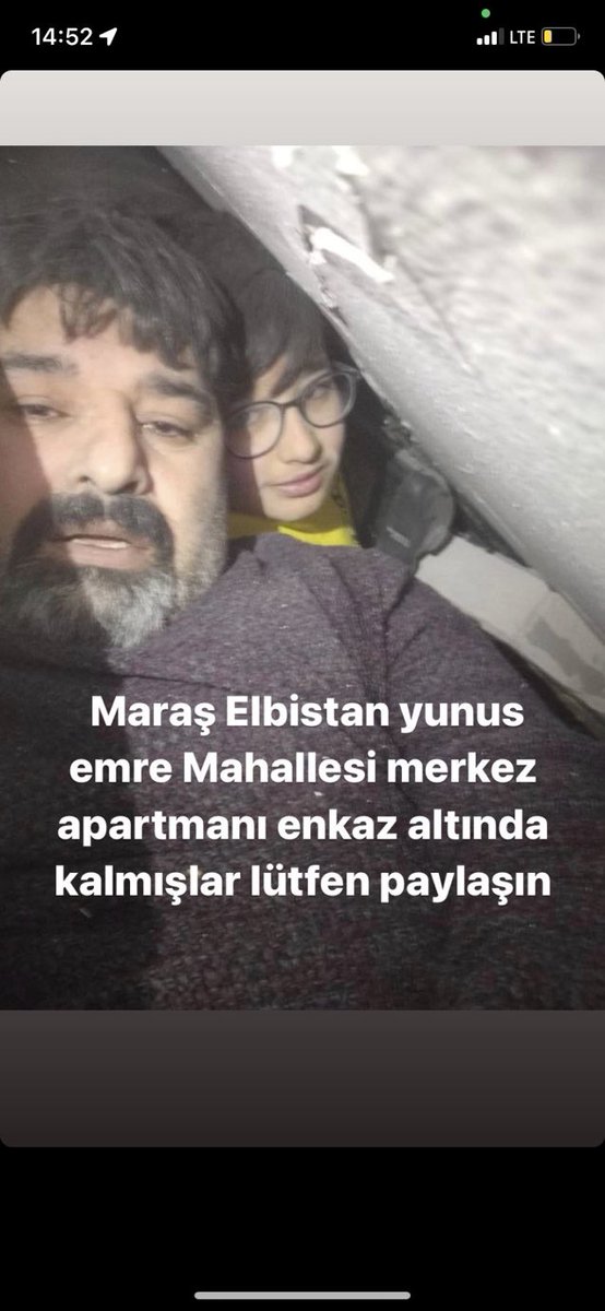 Lütfen herkes paylaşsın. #deprem #enkazaltındayım