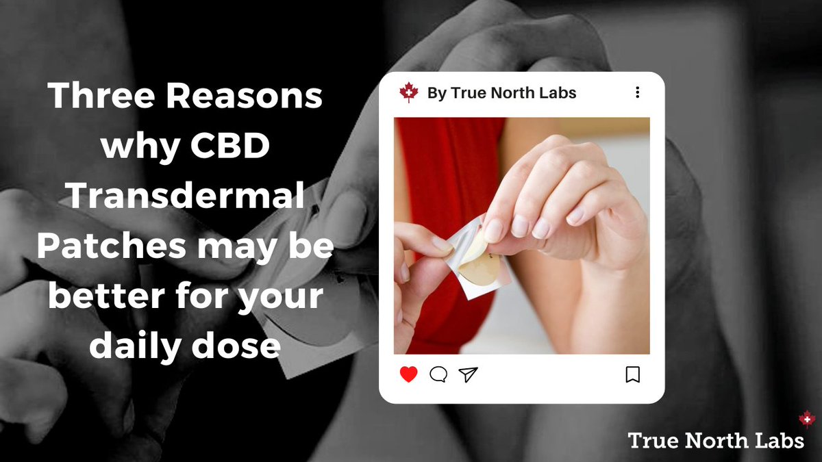 TrueNorthLabsCH's tweet photo. What are CBD patches and how do they work? What’s better, transdermal balms or transdermal patches? How do I use a patch..... https://t.co/MqvExEVUVV https://t.co/eKQvvgsaJA