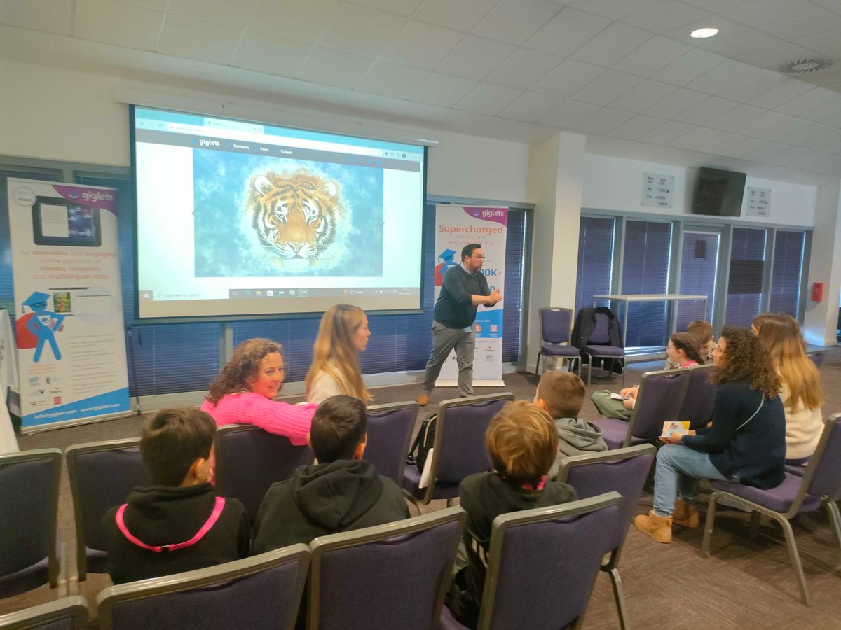 Giglets's tweet photo. It's been a great Monday morning showcasing #Giglets  to students and teachers from Spain, Germany, Sweden, Wales, Turkey and Poland at the #International Digital Learner Teacher Trainer Conference in Cardiff. https://t.co/PtSJ72Koc0