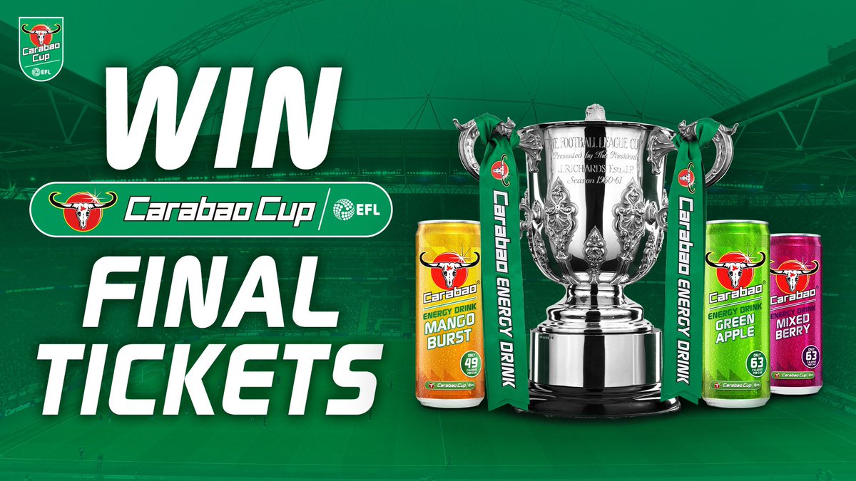 🚨 #WIN a pair of tickets to the Carabao Cup final! We’ve teamed up with @CarabaoUK to give away two pairs of tickets to Manchester United vs Newcastle United at Wembley on Sunday 26th February 🎫 RT and follow to enter! #mufc #nufc