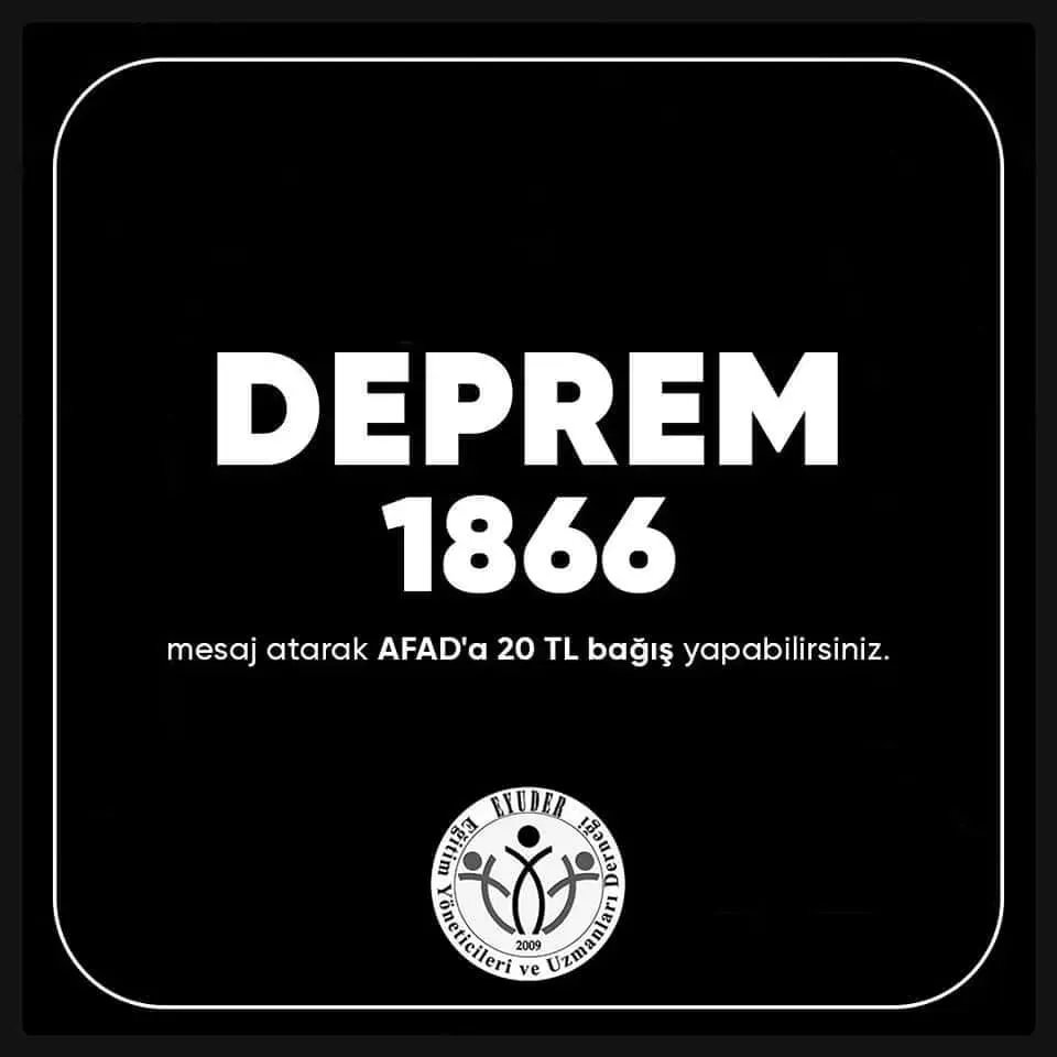 eyuder's tweet photo. EYUDER Ailesi olarak,

Depremden zarar gören tüm vatandaşlarımıza geçmiş olsun dileklerimizi iletiyoruz.

Bu zor süreci hep birlikte birbirimize destek olarak atlatacağız. https://t.co/PC6Lj0f2ug