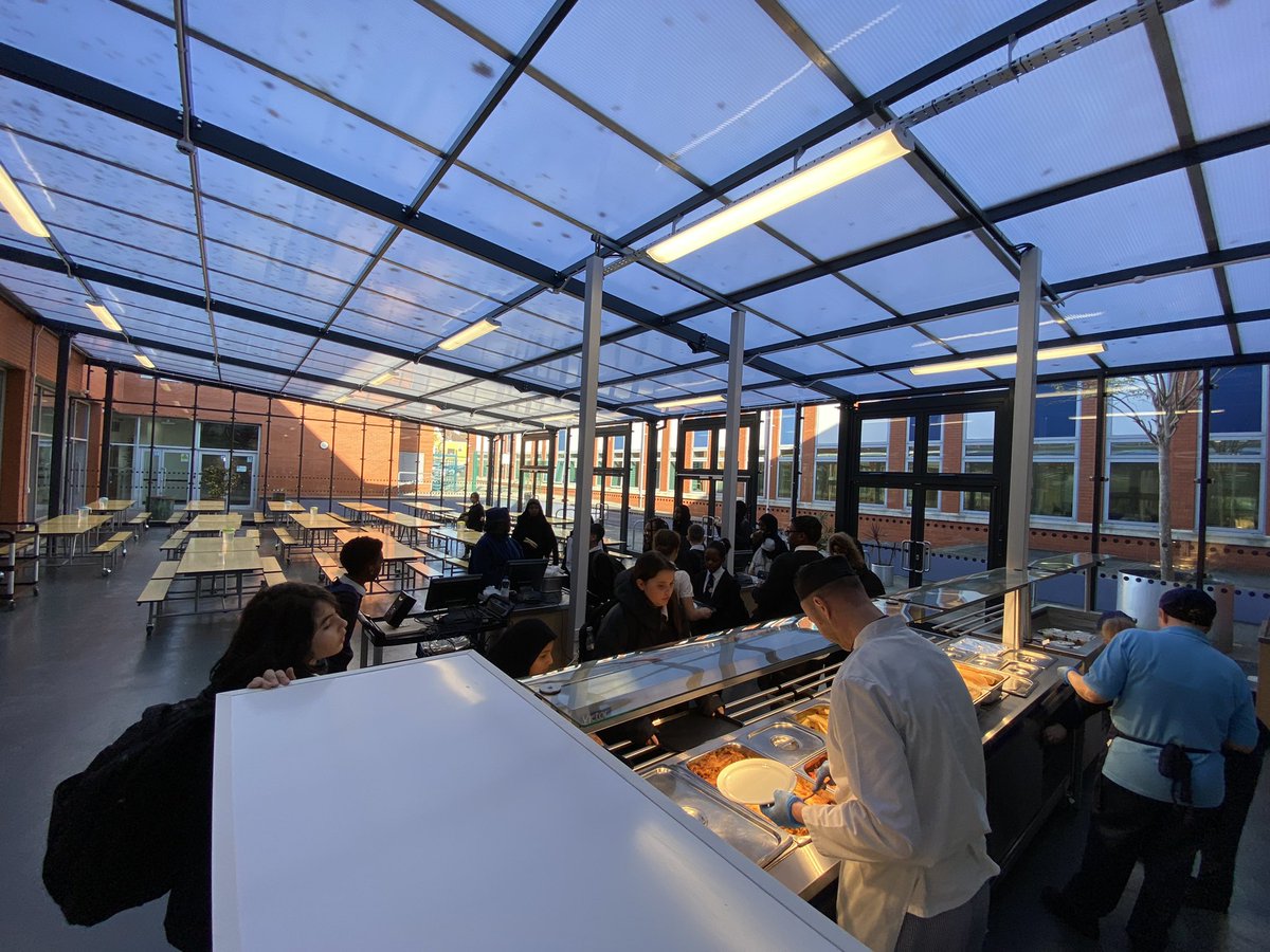 The first students being served lunch in our brilliant new canteen facility which doubles our dining space! So great to see.