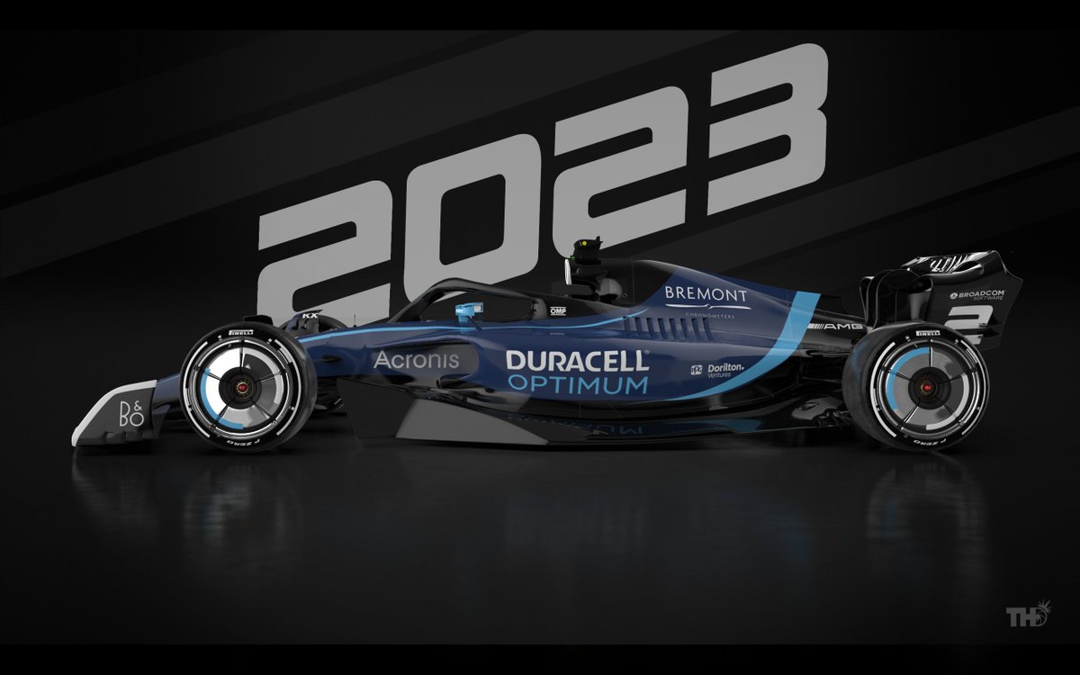 timholmesdesign's tweet photo. Not sure what to expect from the @williamsf1 launch, would love to see, Blue, White &amp; Yellow like lots of my older concepts, but expect a largely black car (not my like the design below) after their weight saving last season. 

Thoughts on my 2023 concept?
#WeAreWilliams #F1 https://t.co/WHZJls6AsI