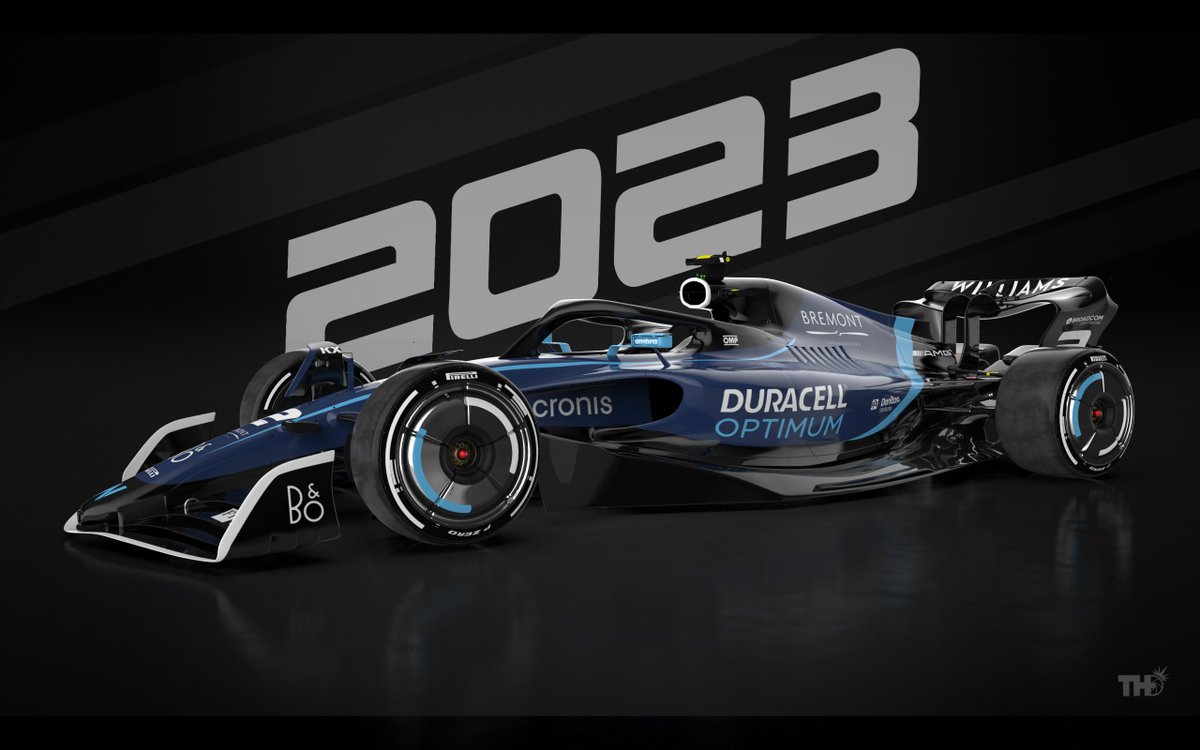 timholmesdesign's tweet photo. Not sure what to expect from the @williamsf1 launch, would love to see, Blue, White &amp; Yellow like lots of my older concepts, but expect a largely black car (not my like the design below) after their weight saving last season. 

Thoughts on my 2023 concept?
#WeAreWilliams #F1 https://t.co/WHZJls6AsI