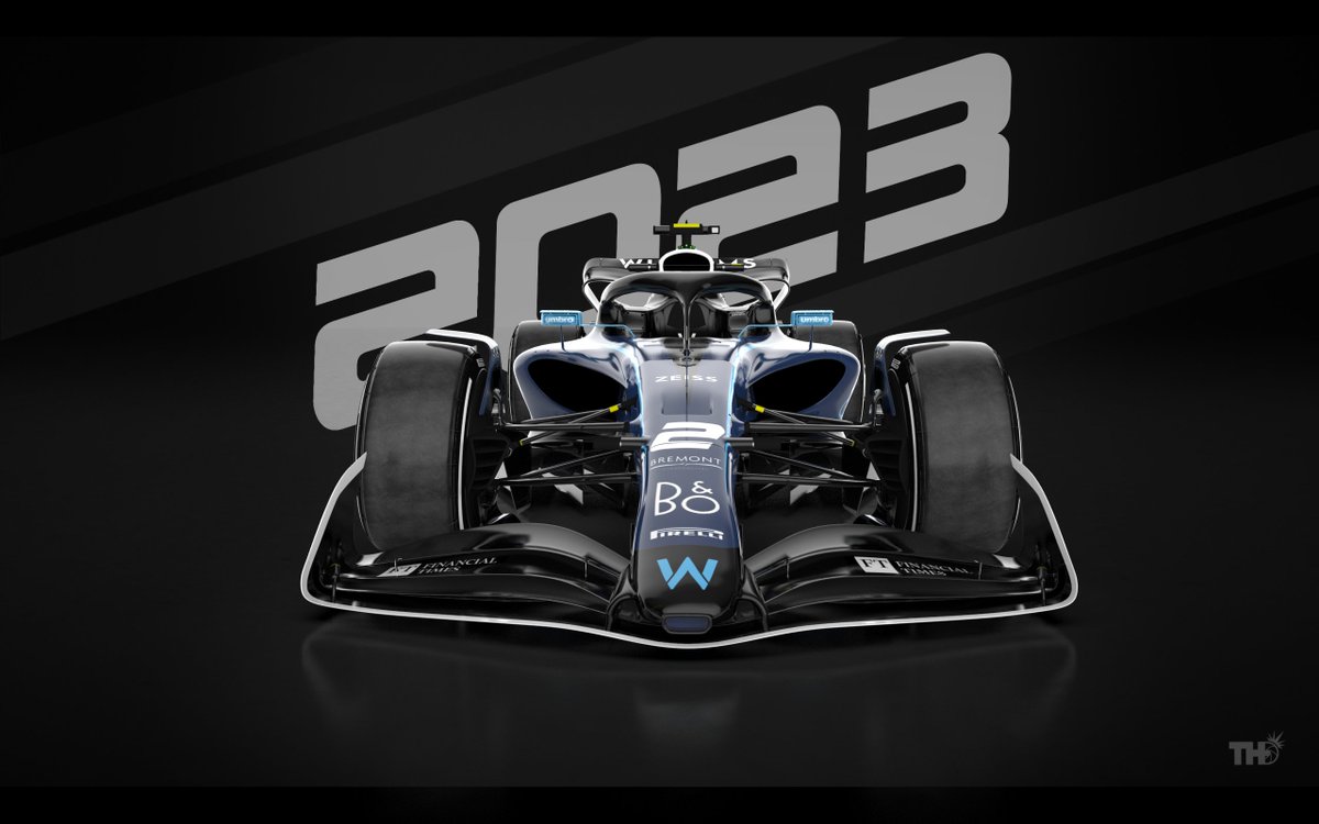 timholmesdesign's tweet photo. Not sure what to expect from the @williamsf1 launch, would love to see, Blue, White &amp; Yellow like lots of my older concepts, but expect a largely black car (not my like the design below) after their weight saving last season. 

Thoughts on my 2023 concept?
#WeAreWilliams #F1 https://t.co/WHZJls6AsI