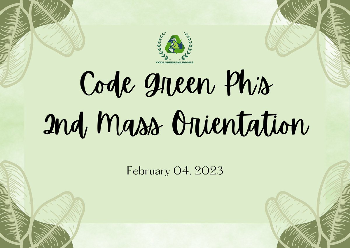 codegreenph's tweet photo. 𝐂𝐎𝐃𝐄 𝐆𝐑𝐄𝐄𝐍 𝐏𝐇 𝟐𝟎𝟐𝟑|𝐓𝐞𝐧𝐭𝐡 𝐌𝐞𝐦𝐛𝐞𝐫𝐬𝐡𝐢𝐩 𝐎𝐫𝐢𝐞𝐧𝐭𝐚𝐭𝐢𝐨𝐧
CGPH family is growing and continuously growing!
#CodeGreenPH
#ClimateJusticeNow
#PayUpForLossAndDamage https://t.co/JwbJfWMAYE