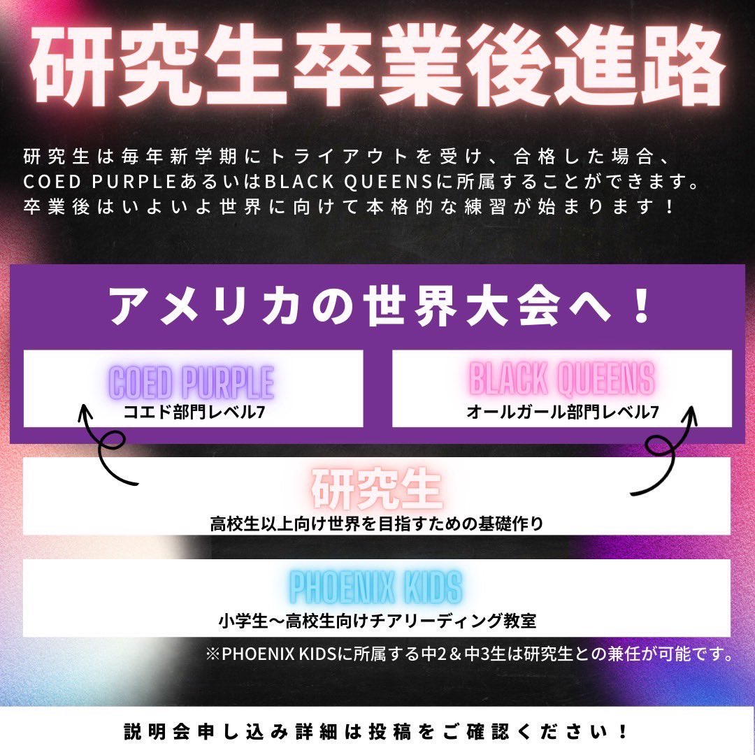cheer_PNX's tweet photo. ご無沙汰しております！
2023年もPHOENIXをよろしくお願いします🐰

そして、この度PHOENIXでは、
研究生を募集します💜

zoom説明会を開催いたしますので、
↓Googleフォームよりお申し込みください！
https://t.co/xzi1Mea3mJ…

⚠️説明会申し込み期限は
2023年2月7日(火)23:59までです！ https://t.co/n2XdNC3TQp