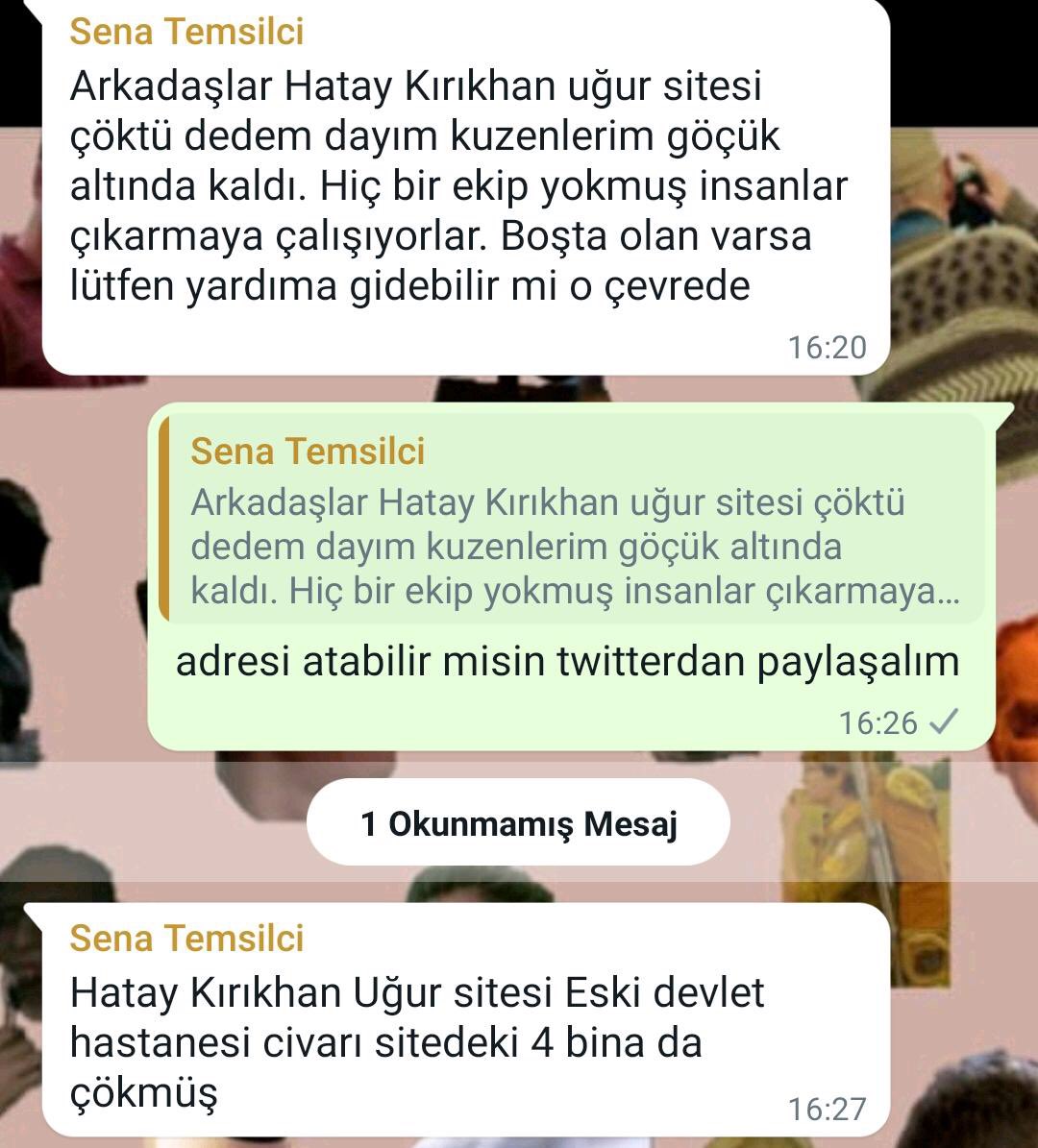 otonomempire1's tweet photo. Arkadaşımın ailesi göçük altında. Lütfen herkes rtlesin🙏 #deprem #acil #Turkey #SONDAKIKA https://t.co/rWCZz9zpku