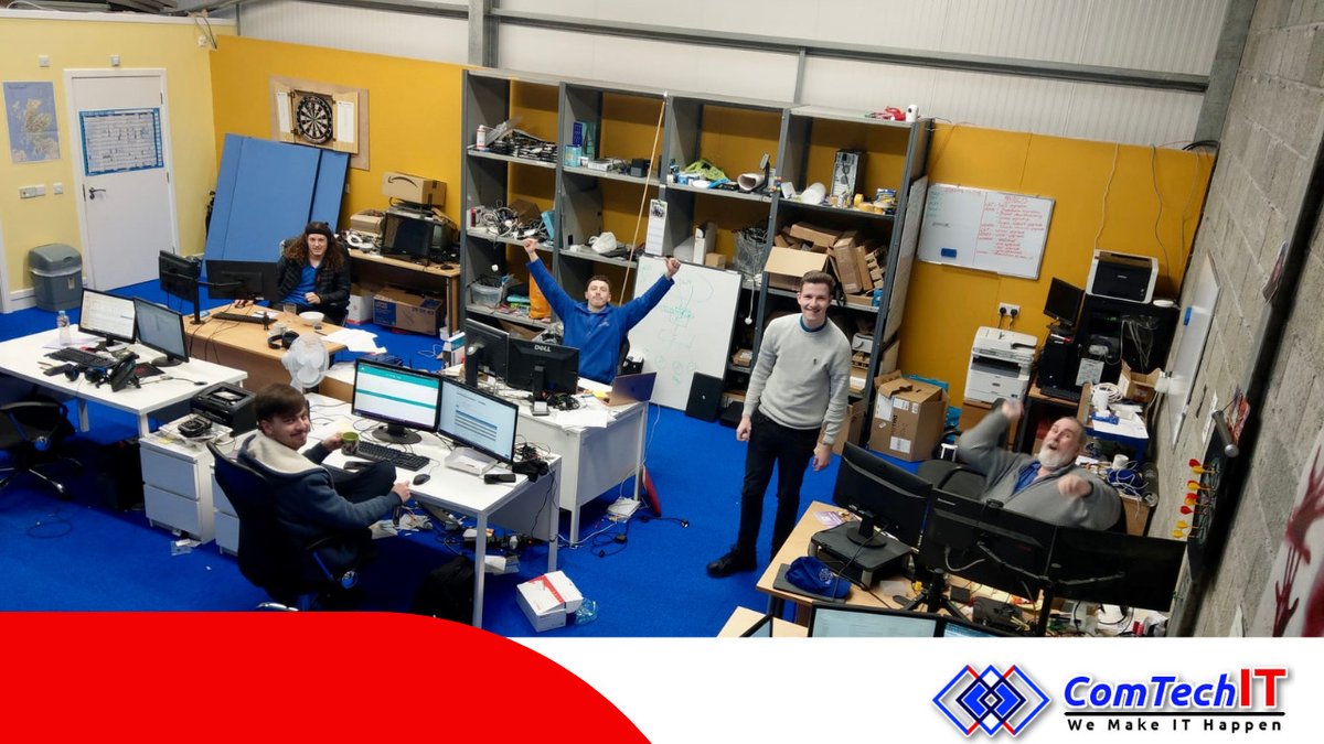 ComTech247's tweet photo. Happy Monday. The team were far too excited to throw balls at Chris (and not miss) when he was up the office climbing wall. 🎾

If your IT has you climbing the walls, get in touch! We’re your dream team. 👍

📞 01786 394103 📧 enquiries@comtechit.scot

#ComTechIT #ITSupport https://t.co/ELnKZhbVx2