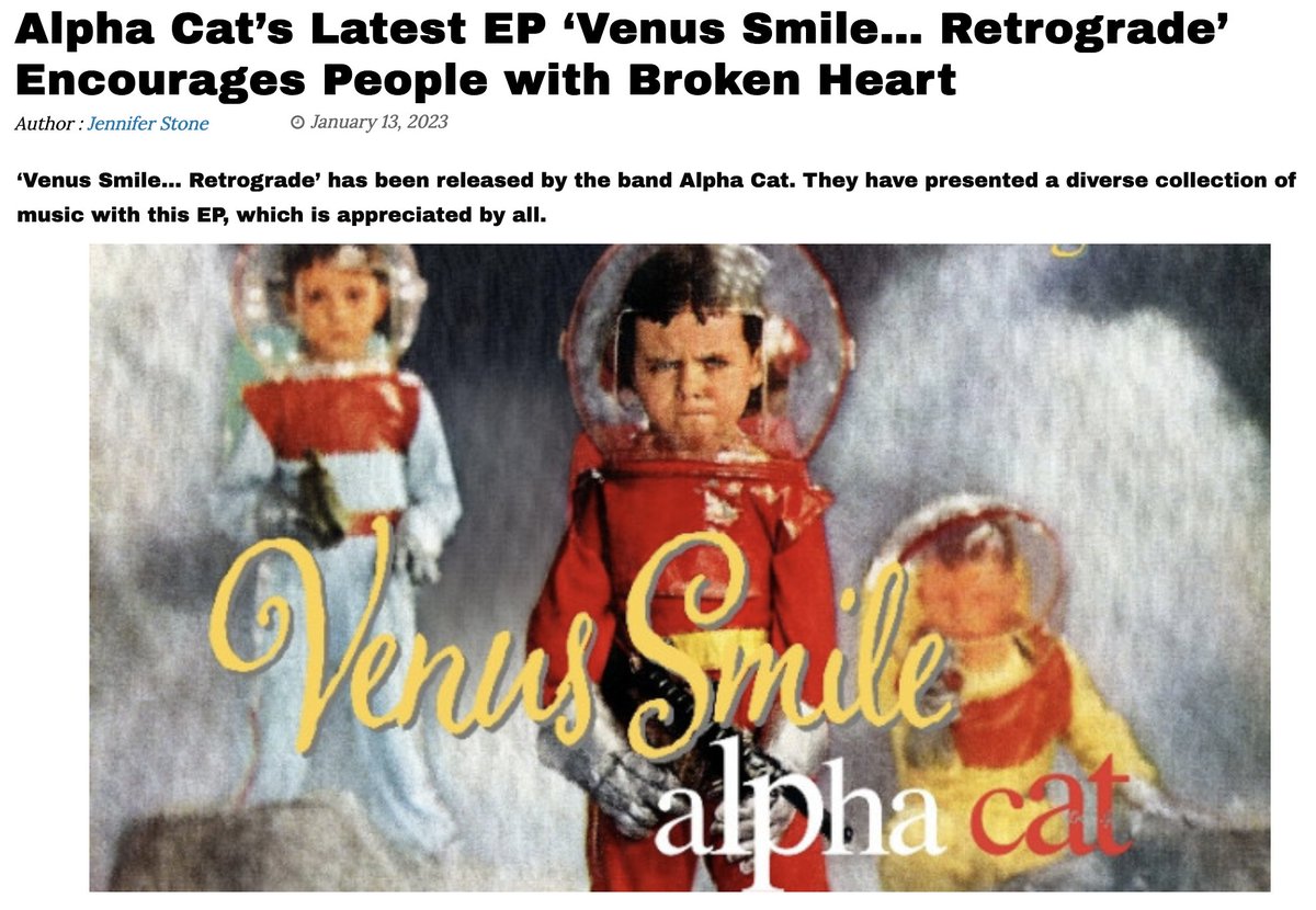 New review on Daily Music Roll! Thanks so much to Jennifer Stone of @DailyMusicRoll for the good review! Still more to come… dailymusicroll.com/entertainment/… #AlphaCat#AlphaCatBand#VenusSmileRetrograde#indierock#indiepop#altrock#altpop#Americana#ElizabethMcCullough