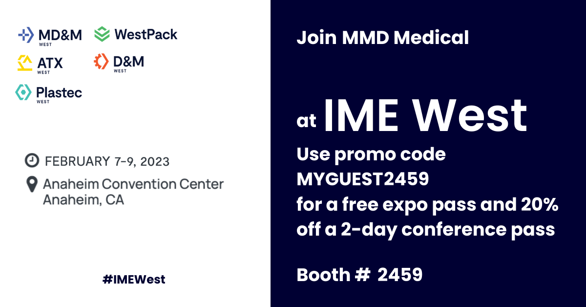 Just one sleep away until the kick-off of MD&M West 2023!

Stop by Booth #2459 at MD&M West to see what is new from Teamvantage and MMD Medical!

Click to register for a free expo pass - lnkd.in/gCARkX8H

#mdmwest #mdmwest2023