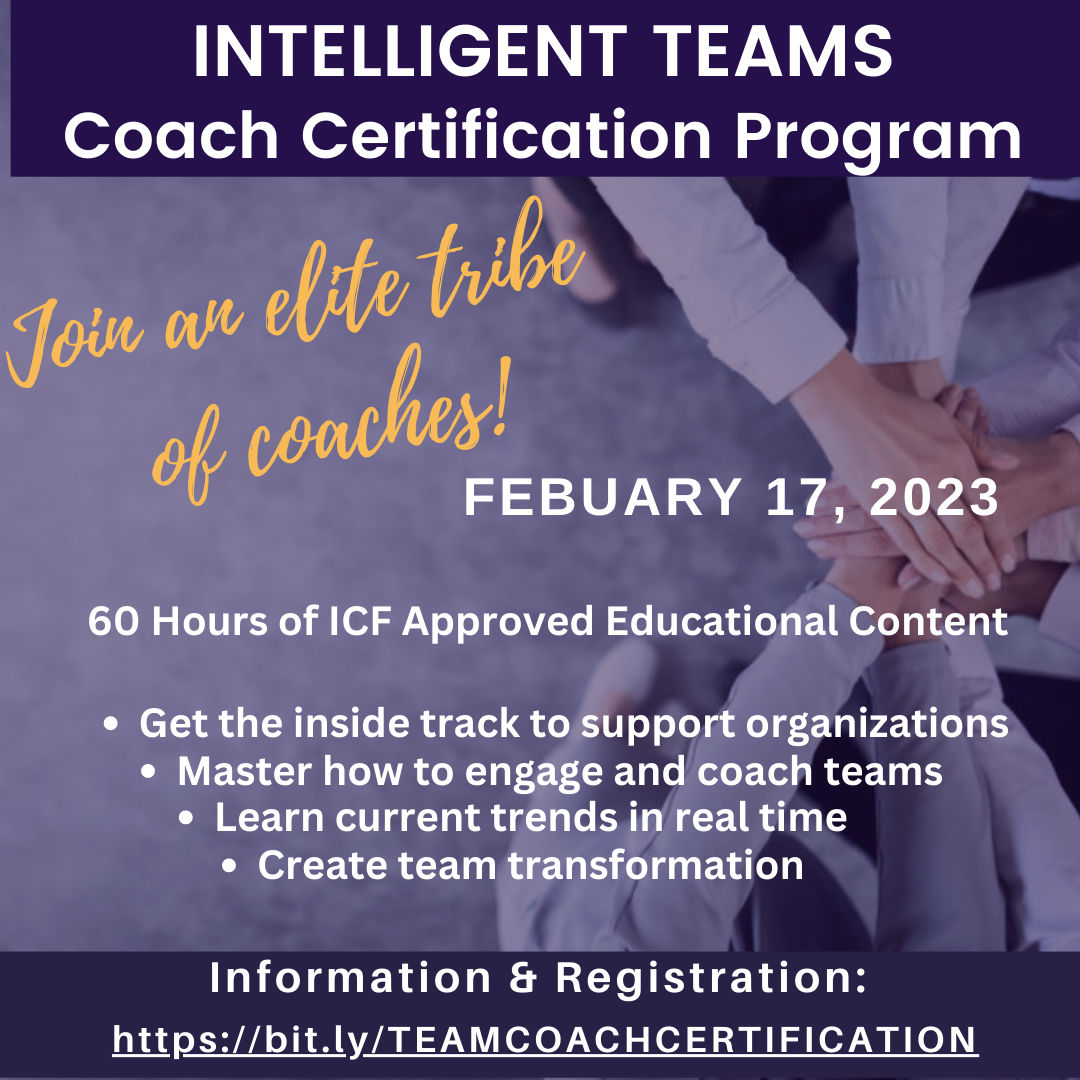 jocolontonio's tweet photo. Become a Certified Intelligent Teams Coach!  More Info here: https://t.co/P6BsBYaS51 https://t.co/5gI7VQWohd