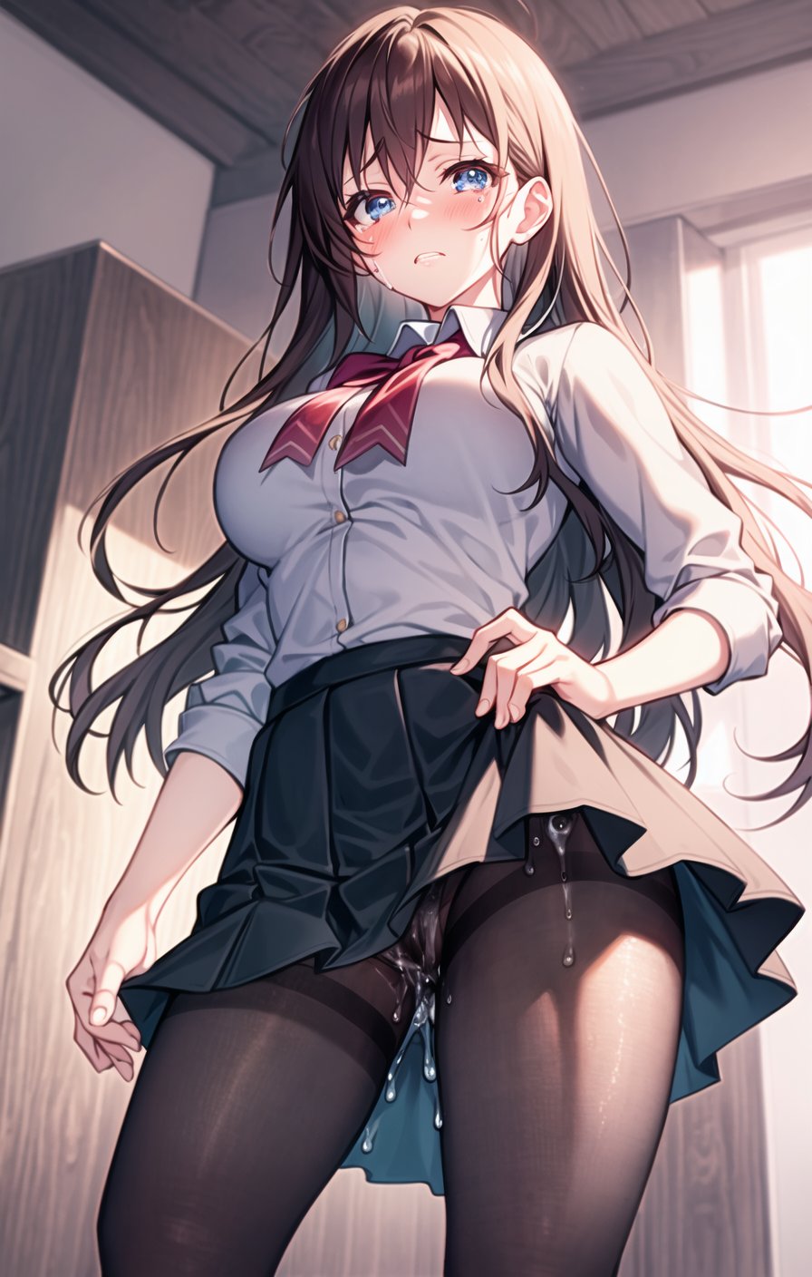 くらいむ＠DMにてご依頼受け付けています on X: パンストお漏らしJK omorashi girl #AIイラスト #AIart  t.coy8HXPsS9rF  X