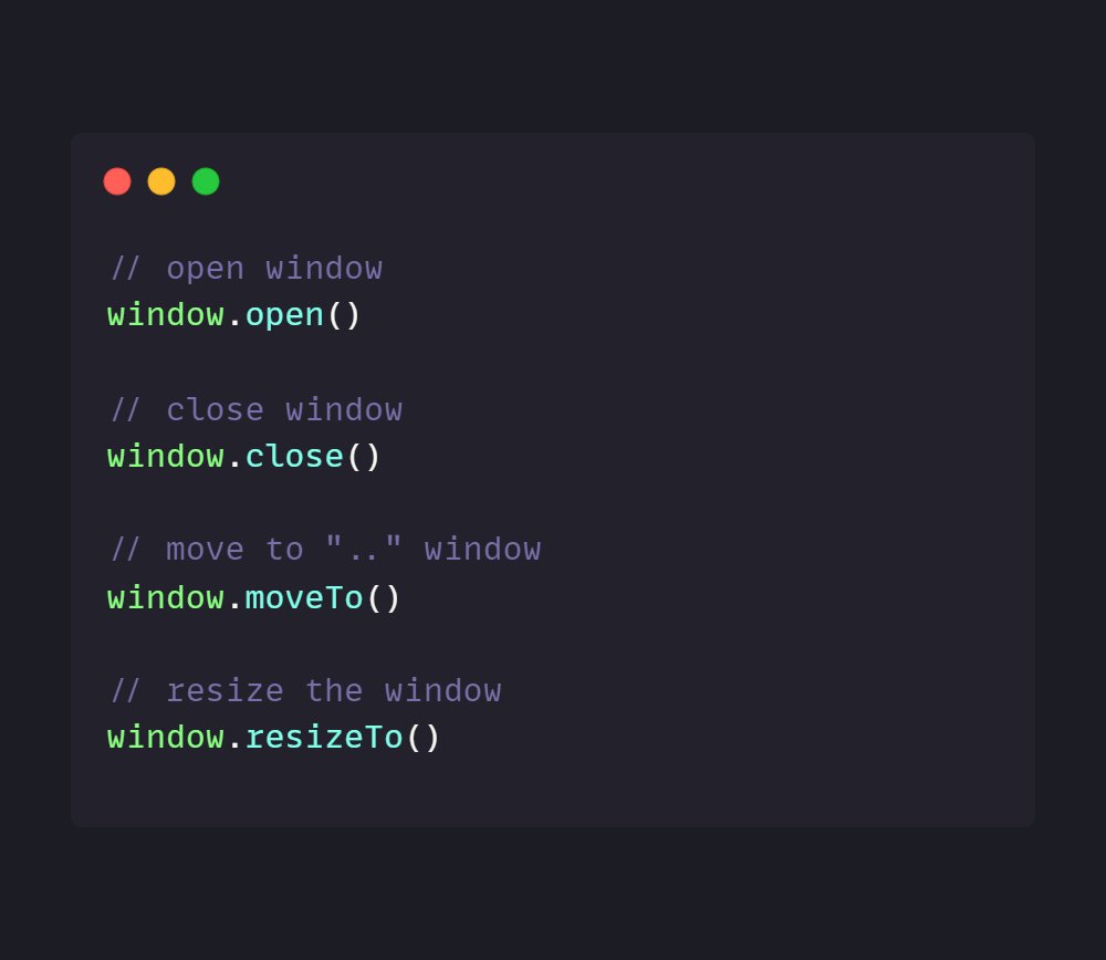 JavaScript BOM (Browser Object Model) cheat sheet 🚀 - Thread from ...
