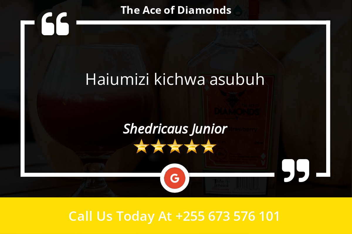 aceofdiamondgin's tweet photo. 5 Star: Shedricaus J. "Haiumizi kichwa asubuh" https://t.co/iIPxhfELUN https://t.co/esIDlJBKWS