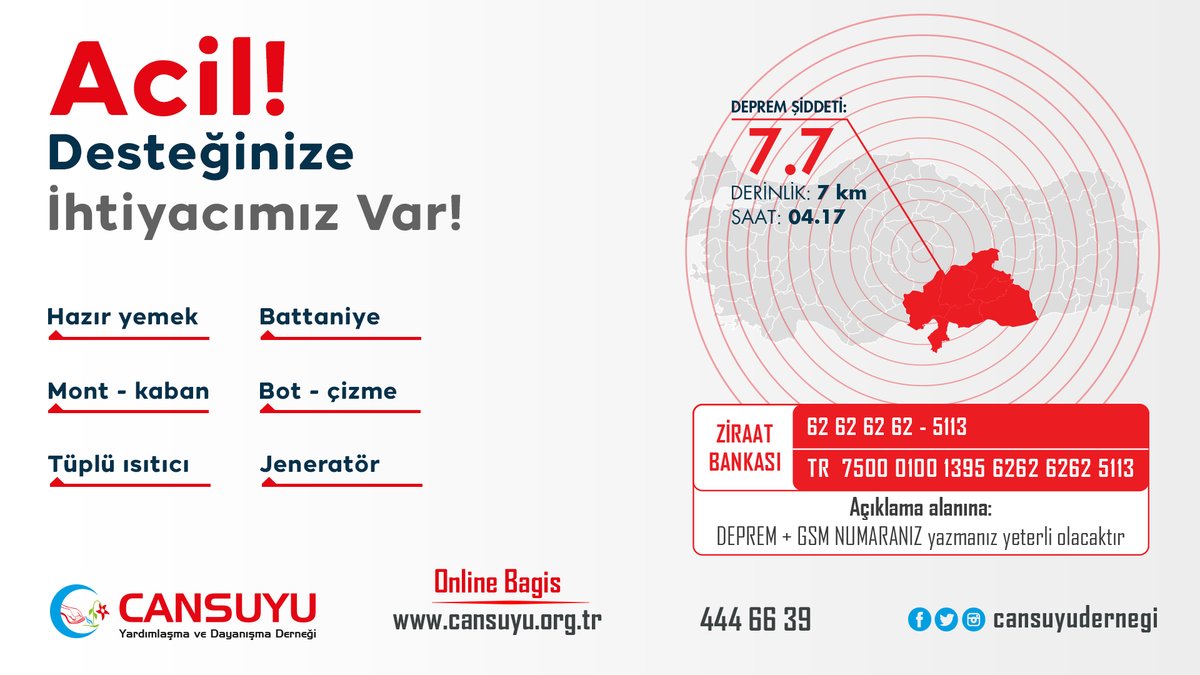 Aziz milletimizin dikkatine…
Acil! İnsani Yardım Çağrısı
“Desteğinize ihtiyacımız var”