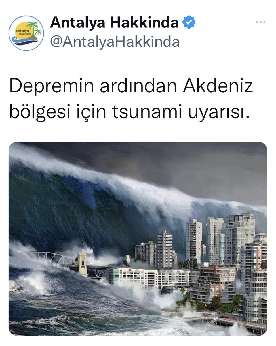 Haşmet Öyken (@hasmetoyken) on Twitter photo Ülkemiz, hepimizin içini yakan deprem felaketiyle kahrolurken sosyal medyada, halk arasında korku ve panik yaratan haberler yapmak suçtur.<a href="/AntalyaValilik/">T.C. Antalya Valiliği</a> Ülkemiz, hepimizin içini yakan deprem felaketiyle kahrolurken sosyal medyada, halk arasında korku ve panik yaratan haberler yapmak suçtur.<a href="/AntalyaValilik/">T.C. Antalya Valiliği</a>