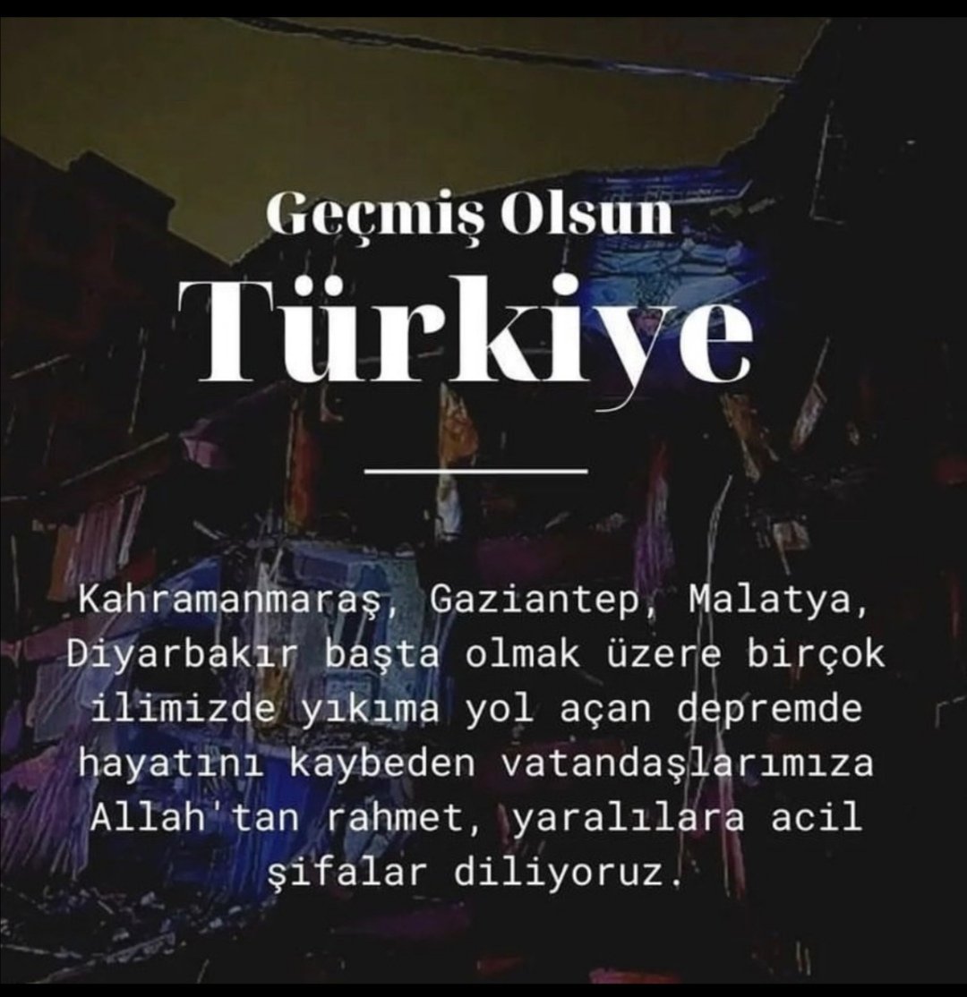 Depremde hayatını kaybeden vatandaşlarımıza Allah'tan rahmet, yaralılara acil şifalar diliyoruz🤲
#deprem
#AFAD
#afaddeprem