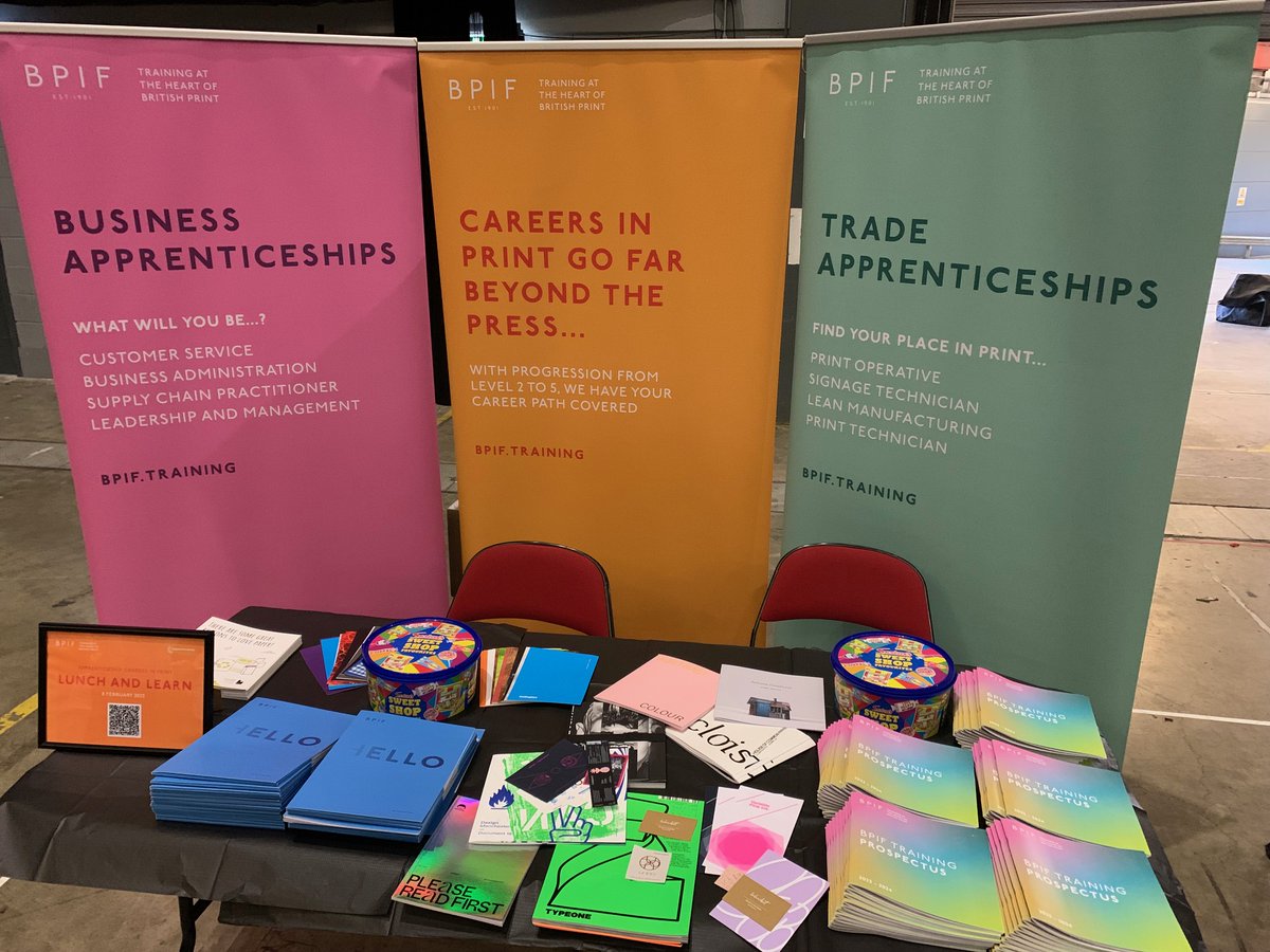 BpifTraining's tweet photo. We are all set up and ready at #LARF23!

Come and speak to one of us about the fantastic apprenticeship opportunities available in the Print Industry. 

#NAW2023 #BPIFtraining #training #learning #print #careers #leeds #apprenticeships https://t.co/53jVGq2RGW