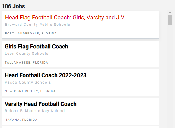 CoachesApp1's tweet photo. 🏈Football Coaches - Are you in sunny Florida or want to be?? Florida has over 100 employment opportunities listed on our App! Click here to jump right to it. 
https://t.co/S79Z4gHh1W https://t.co/TK3YVeqdcH