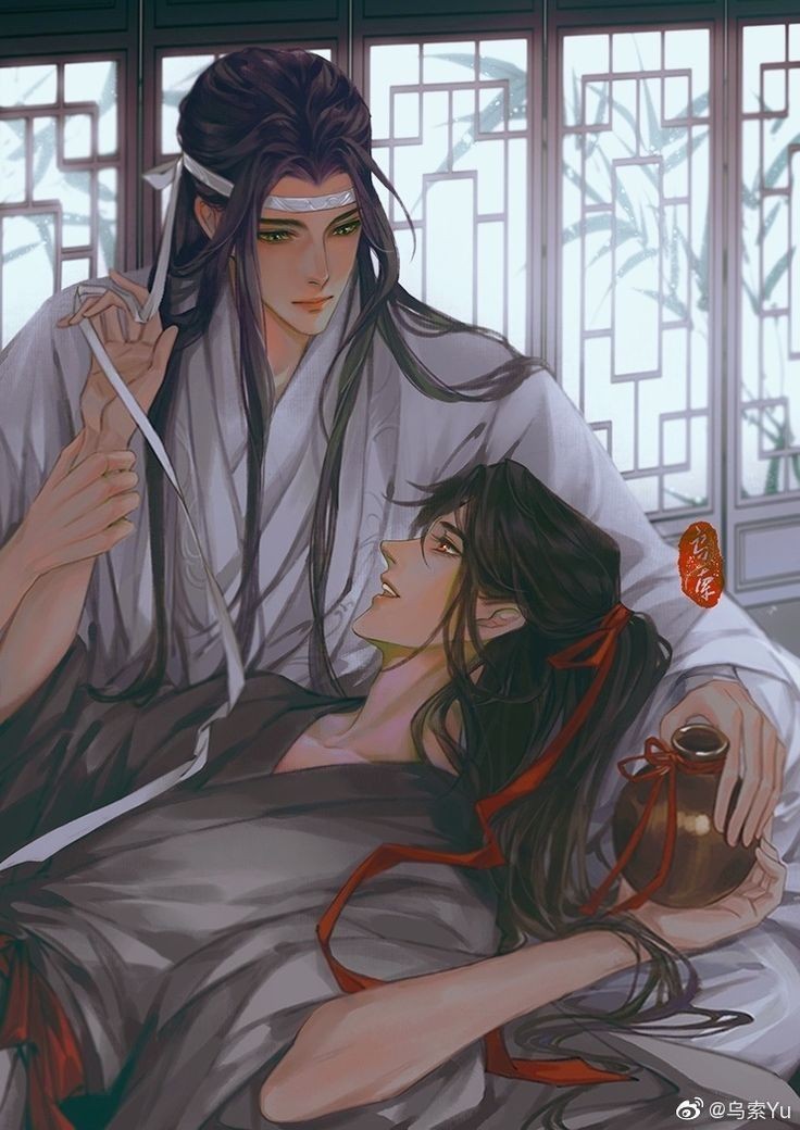 _lannachi's tweet photo. lan wangji's tender eyes while looking at his wei ying. i'm not crying, you are! #MDZS #WangXian https://t.co/X1Cmmi7qjh