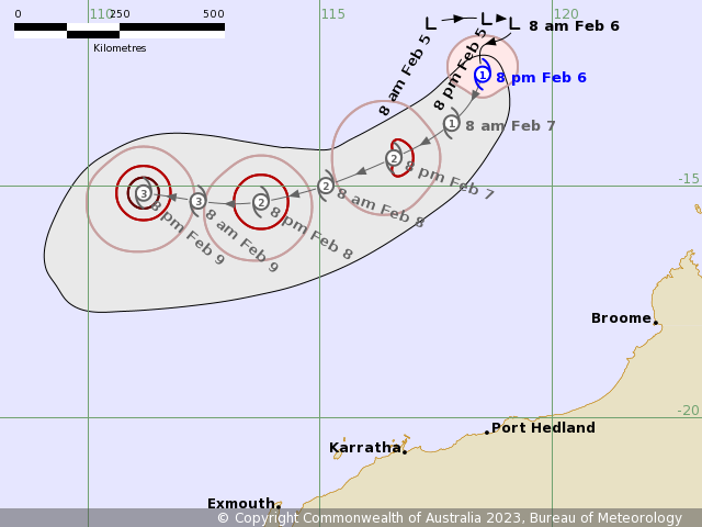 #Invest97S or #11S is now #Cyclone #Freddy, forecast to peak at 115mph C3 as per SSHWS of #JTWC, will stay well away from #westernaustralia's coast, cause life threatening #Surf and #RipCurrents there; maritime interests should also watch this too
#Australia #TropicsWX #wxtwitter