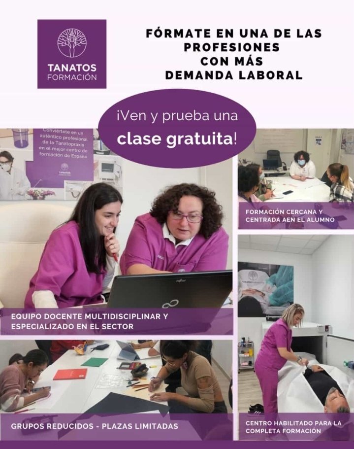 tanatosform's tweet photo. ¿Que no lo tienes claro? No te preocupes, ven a una de nuestras clases totalmente gratis y conoce una profesión en auge. Aprovecha y conviértete en una auténtico profesional del sector funerario. 💪 #formacionfuneraria #tanatopraxia https://t.co/7Q05ORN3in