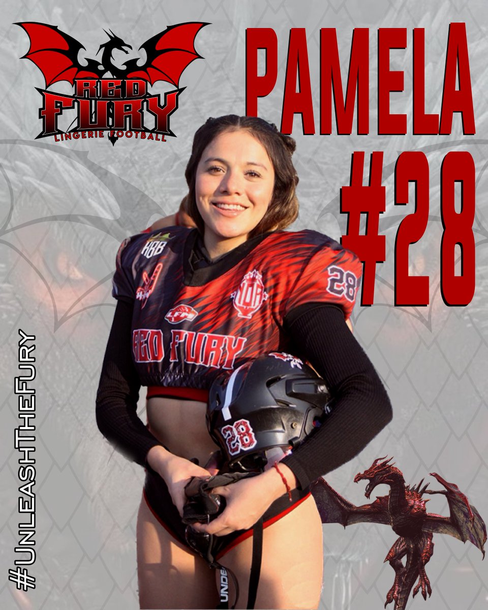 Pamela #28, the definition of veteran leadership, is counting down the days for the start of the #LFM Spring 2023! ❤️🐉

#unleashthefury #furyunleashed #desatalafuria #football #bikinifootball #sexy #cdmx #mexico #ffz #lingeriefootball #nojokefootball #likeagirl #ligalfm