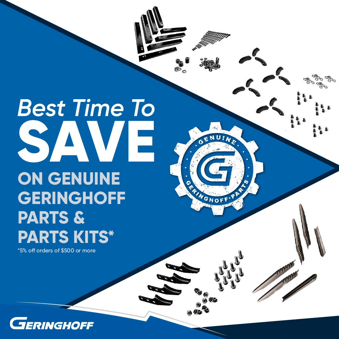 Geringhoff's tweet photo. Now through March 14th is the best time to save on our parts kits. 
Contact your local Geringhoff dealer to receive 5% off of your qualifying order!
#Geringhoff #GeringhoffDiscount #Partssale #planahead #harvest #Harvest2023 https://t.co/PSiP1oUIE4