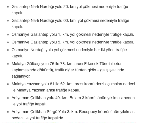 Depremin etkilediği şehirlerden ayrılacakların dikkatine! Kapalı yollar listesi.
