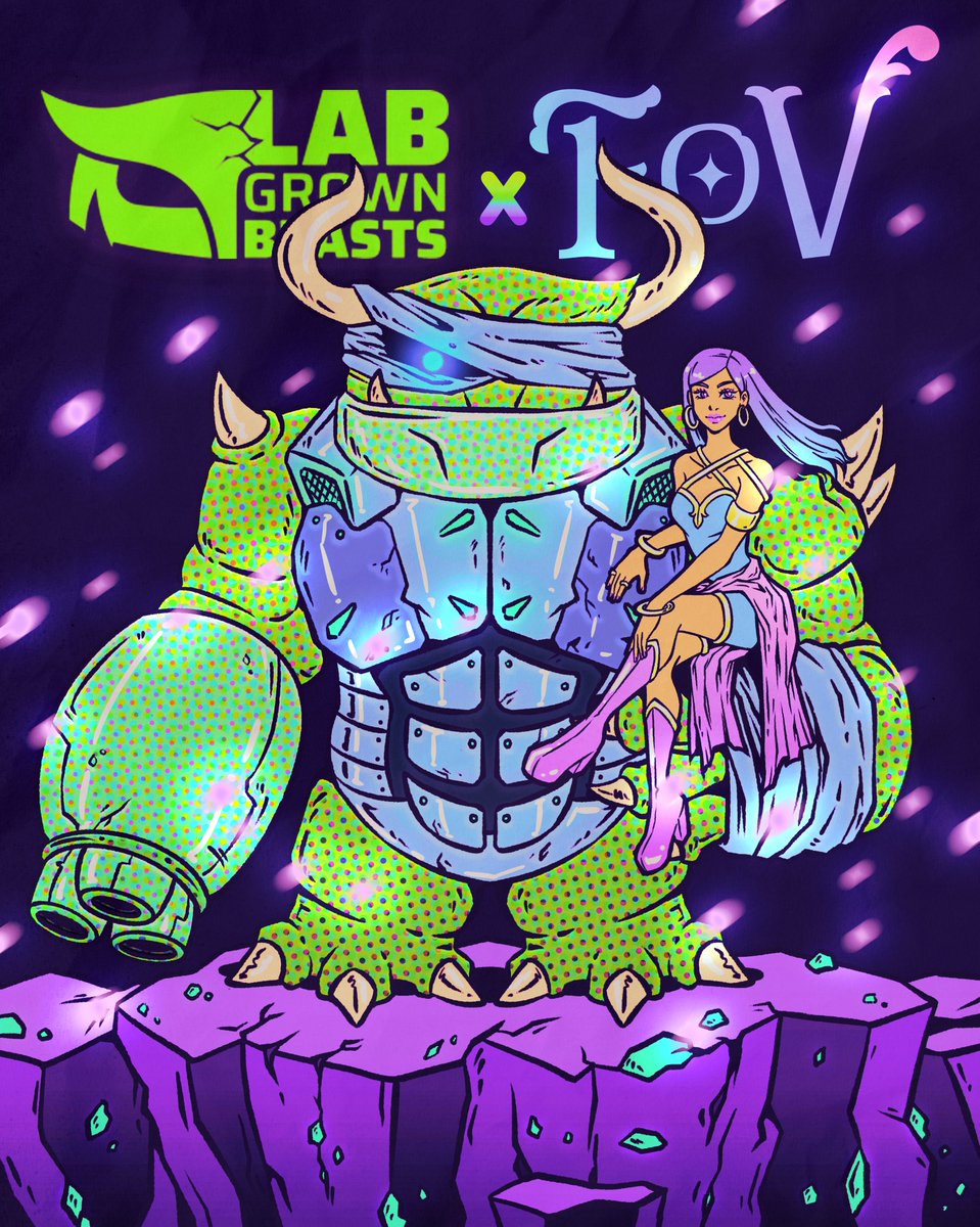 FOVnft's tweet photo. FOV x LGB ✨ 

We are delighted to announce that @LabGrownBeasts have committed to help protect the City of Angels!

Who knew Beasts could be this friendly? 💚

#BeastTakeover https://t.co/rZ2TQywig9