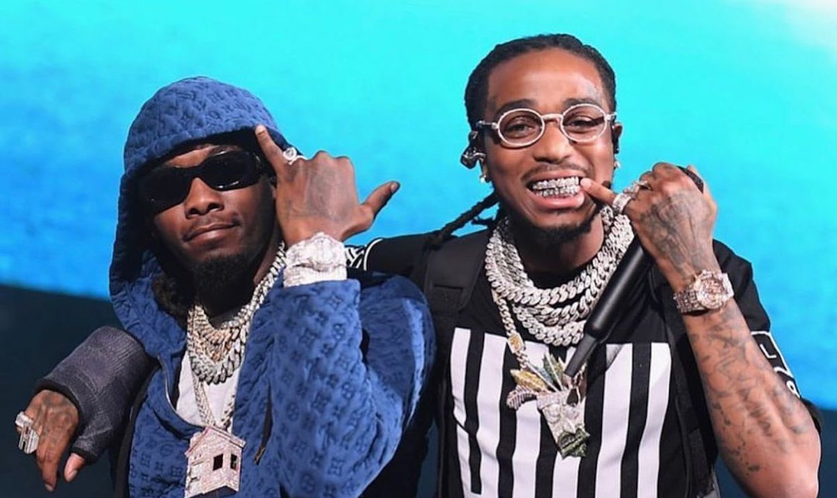 SaycheeseDGTL's tweet photo. Quavo and Offset got into a fight backstage at the Grammys before the Takeoff tribute. 

Quavo reportedly blocked Offset from joining him on stage, which lead to the physical altercation https://t.co/acAeosV8OO