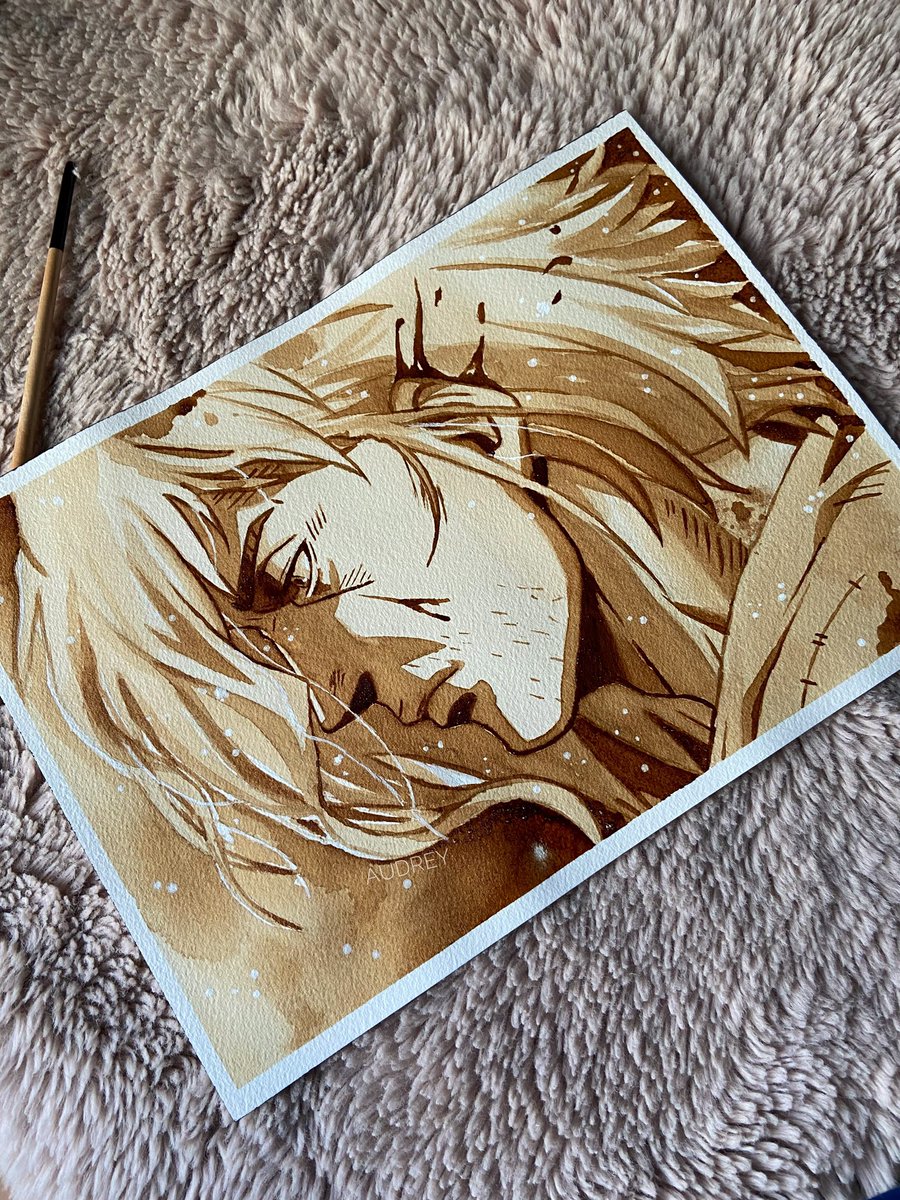 starktiffin's tweet photo. Thorfinn, peinture au café ☕️ https://t.co/N23EiBA4Zo