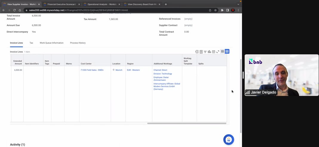 BNB_WD's tweet photo. Live Demo - Il futuro dei Finance Manager: testimonianza di @javieridelgado, direttore operativo di @BNB_consulting #CFO #FinanceManager #WorkdaySolution #thinkhumanworkdigital https://t.co/biqd666hHA