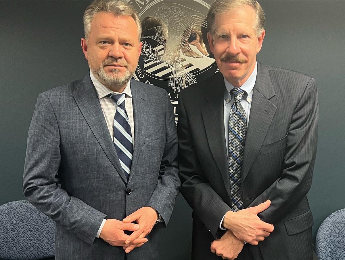 Critical meeting with the DOJ Human Rights and Special Prosecution Sections. Mayor Anatolii Fedoruk and Eli Rosenbaum with his team discussed the war crimes &amp; atrocities committed by the Russians since the war started and how we could work together to bring much deserved justice.