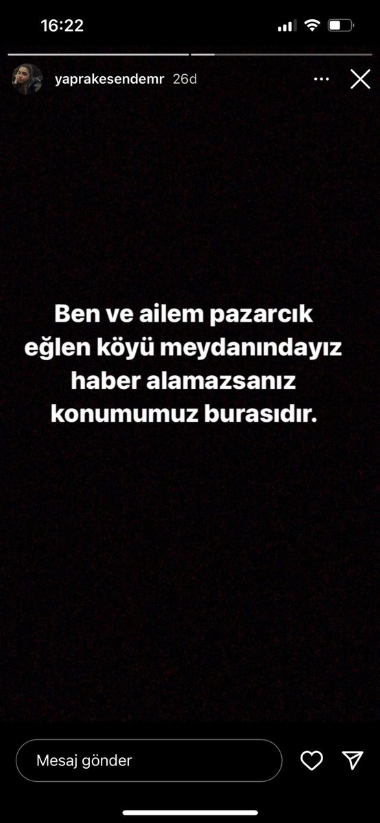 Kahramanmaraş Pazarcık Eğlen köyünde arkadaşım ve diğer köylüler bekliyorlar. Evler yıkılmış ve yağmur şartları zorluyor. Çadıra ve yaşam malzemelerine ihtiyaçları var. Paylaşır mısınız lütfen 🙏🏻
<a href="/haluklevent/">Haluk Levent ( Ahbap Ekibi )</a> <a href="/BabalaTv/">BaBaLa TV</a> <a href="/ProfDemirtas/">Özgür Demirtaş</a>